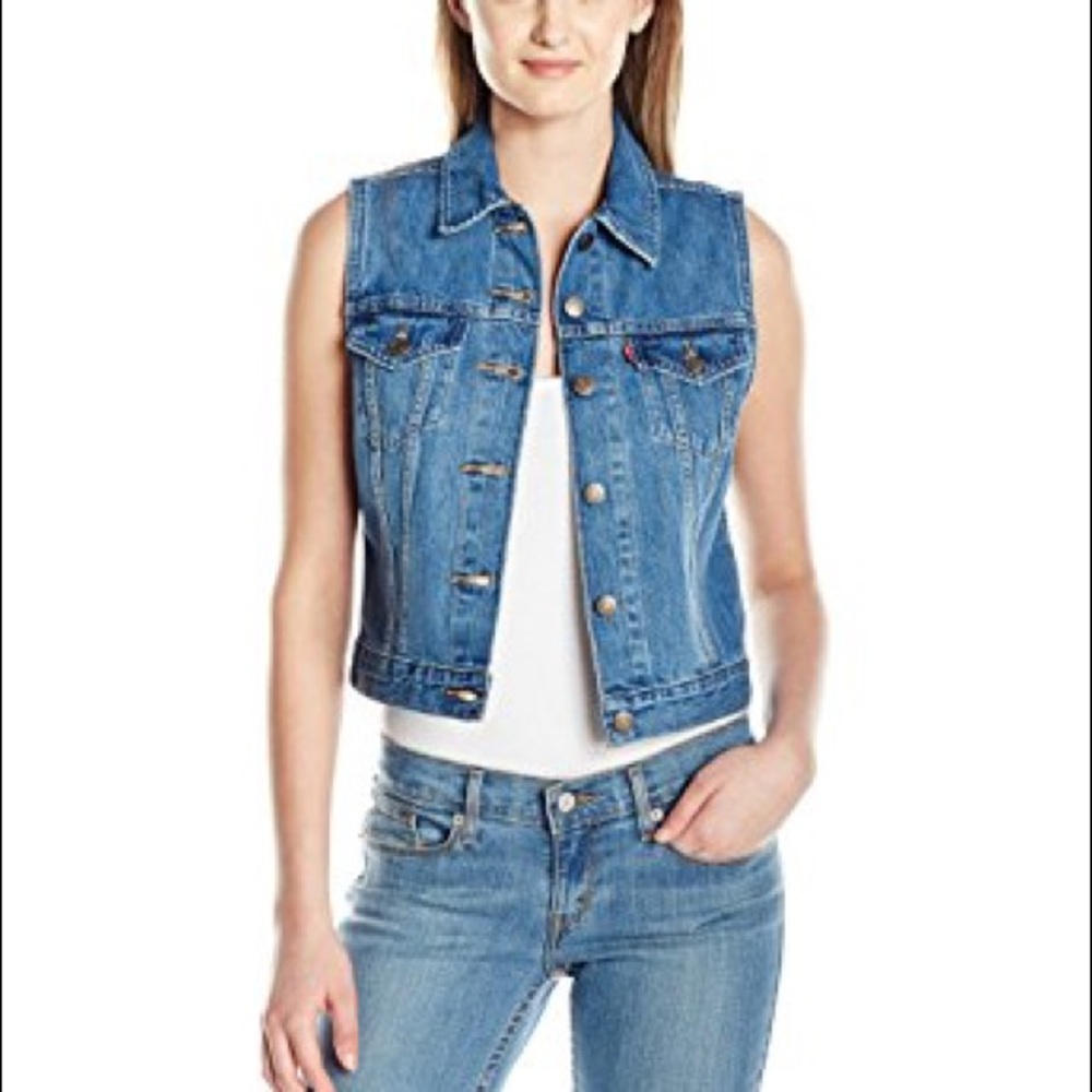 90's Levi's Jacket Sleeveless Levis Denim Jacket
